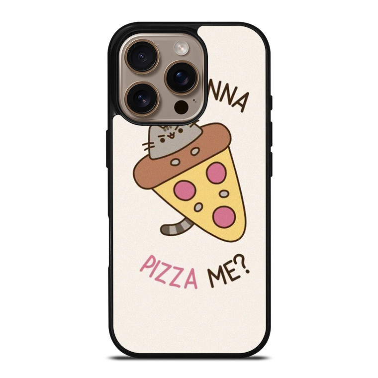 PUSHEEN THE CAT PIZZA iPhone 16 Pro Case Cover
