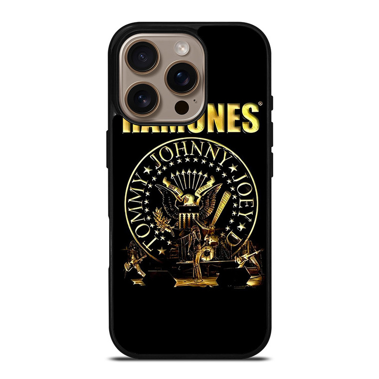 RAMONES ROCK BAND GOLD LOGO iPhone 16 Pro Case Cover