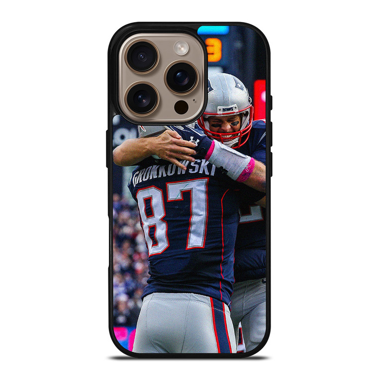 TOM BRADY X ROB GRONKOWSKI NEW ENGLAND PATRIOT iPhone 16 Pro Case Cover
