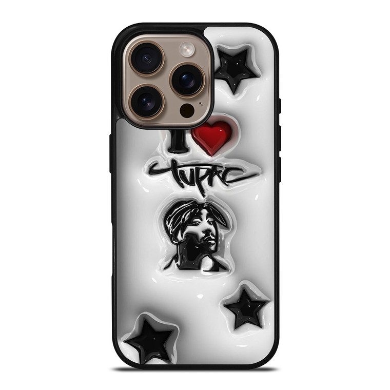 TUPAC SHAKUR RAPPER PLASTIC ART iPhone 16 Pro Case Cover