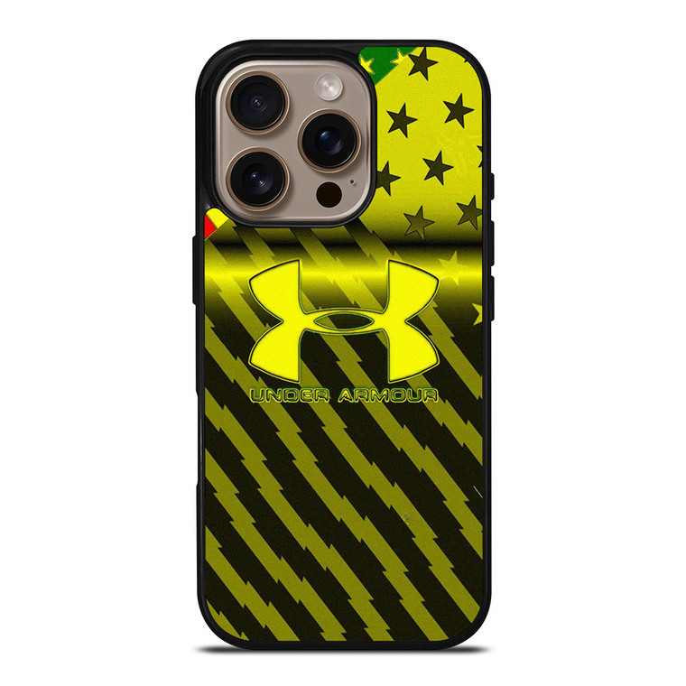 UNDER ARMOUR AMERICAN FLAG YELLOW iPhone 16 Pro Case Cover