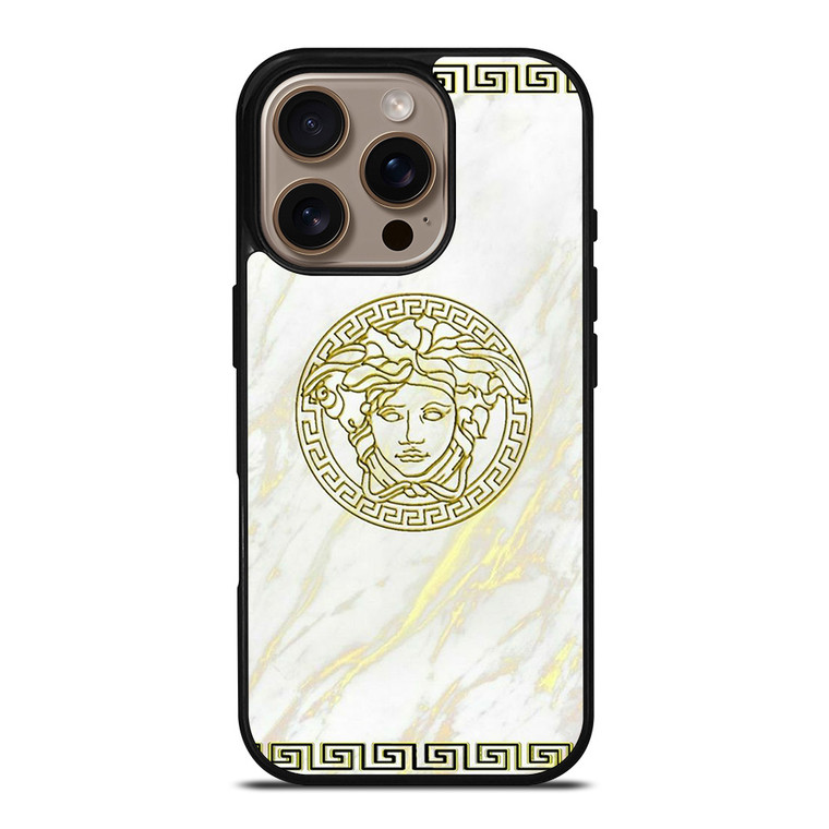 VERSACE GOLD MARBLE iPhone 16 Pro Case Cover