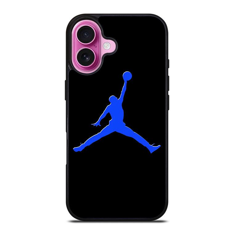 AIR JORDAN BLUE LOGO iPhone 16 Plus Case Cover