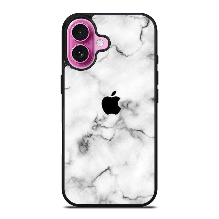 APPLE BLACK MARBLE iPhone 16 Plus Case Cover