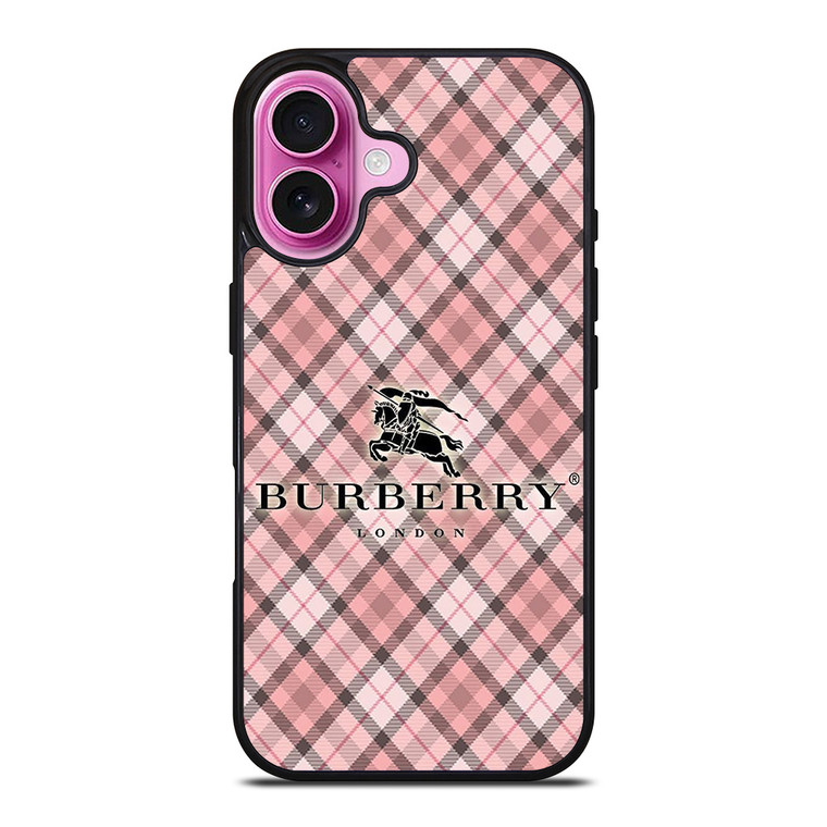 BURBERRY LONDON PINK PATTERN iPhone 16 Plus Case Cover