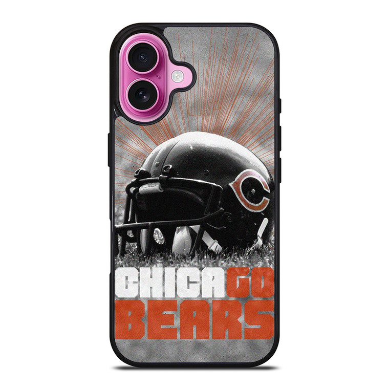 CHICAGO BEARS FOOTBALL NFL HELMET iPhone 16 Plus Case Cover