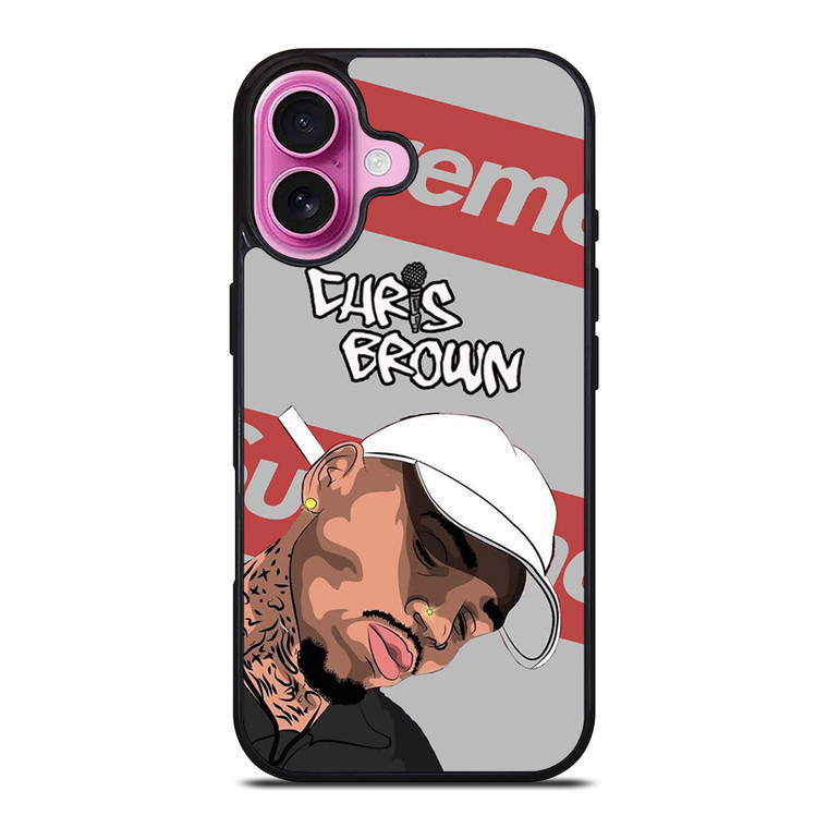 CHRIS BROWN CARTOON SUPREME iPhone 16 Plus Case Cover CHRIS BROWN CARTOON SUPREME iPhone 16 Plus Case Cover