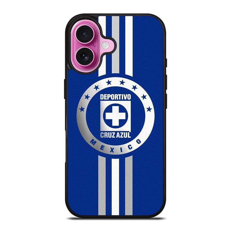DEPORTIVO CRUZ AZUL MEXICO STRIPE LOGO iPhone 16 Plus Case Cover