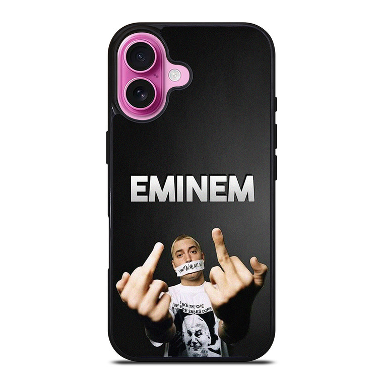 EMINEM RAPPER FUCK SIGN iPhone 16 Plus Case Cover