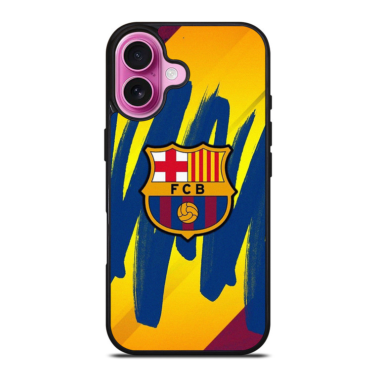 FC BARCELONA BRUSHED LOGO iPhone 16 Plus Case Cover