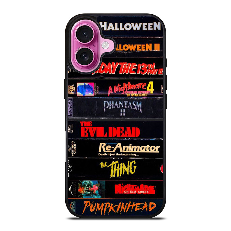 HORROR MOVIES CASSETTE COLLECTION iPhone 16 Plus Case Cover