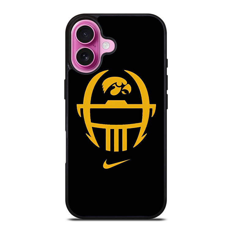 IOWA HAWKEYES FOOTBALL SYMBOL NIKE iPhone 16 Plus Case Cover