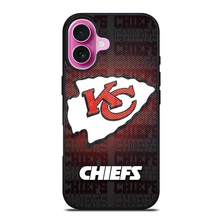 KANSAS CITY CHIEFS METAL iPhone 16 Plus Case Cover