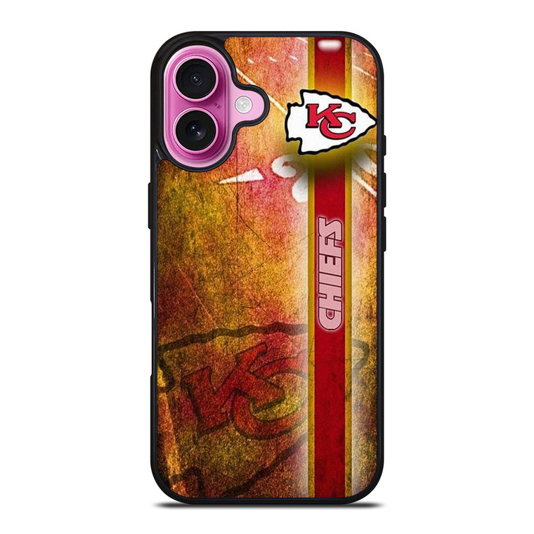 KANSAS CITY CHIEFS NFL GRUNGE LOGO iPhone 16 Plus Case Cover