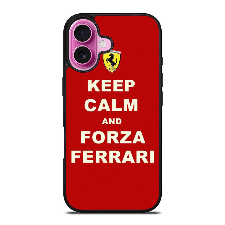 KEEP CALM AND FORZA FERRARI  iPhone 16 Plus Case Cover