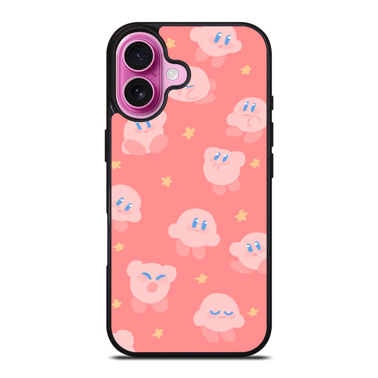KIRBY GAMES PATTERN iPhone 16 Plus Case Cover
