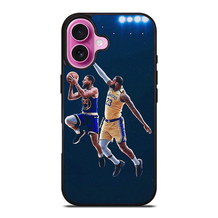 LEBRON JAMES STEPHEN CURRY BASKETBALL iPhone 16 Plus Case Cover