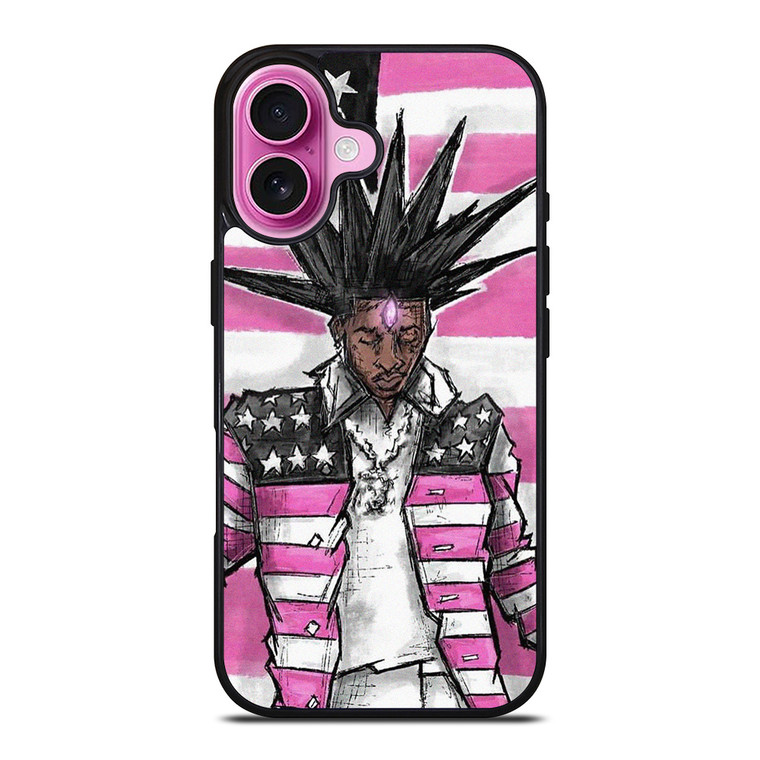 LIL UZI VERT RAPPER PINK TAPE iPhone 16 Plus Case Cover