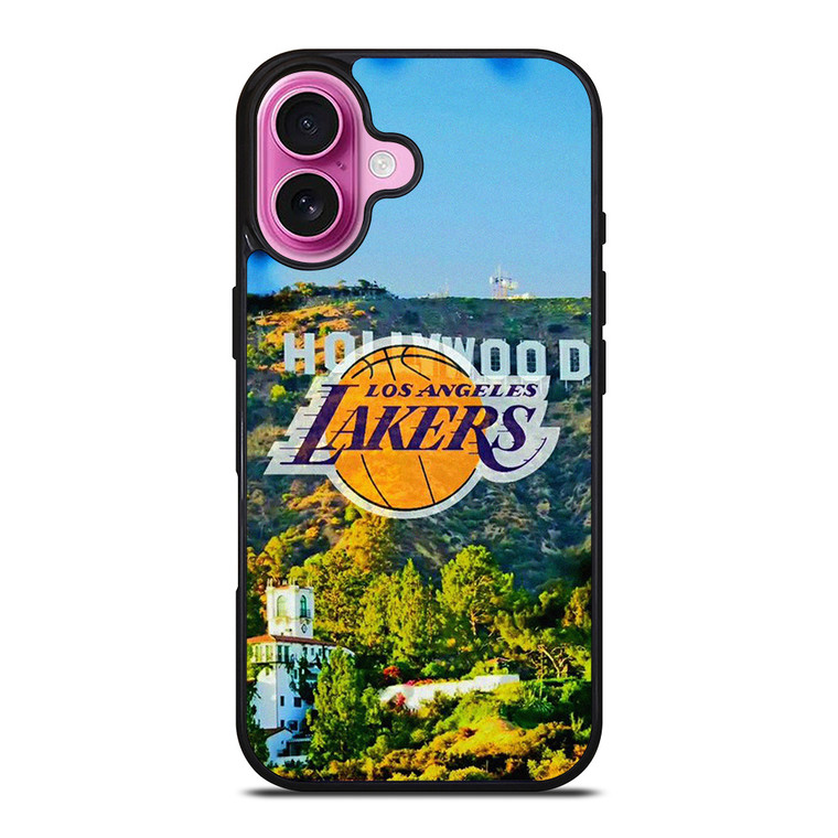 LOS ANGELES LAKERS HOLLYWOOD SIGN iPhone 16 Plus Case Cover
