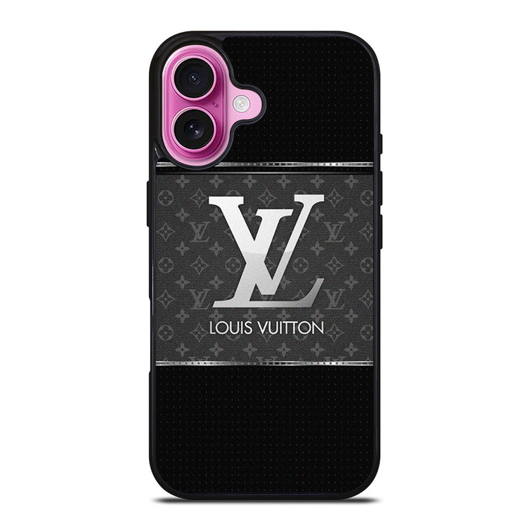 LOUIS VUITTON LV BLACK LOGO iPhone 16 Plus Case Cover LOUIS VUITTON LV BLACK LOGO iPhone 16 Plus Case Cover