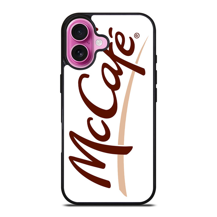 MCDONALD MCCAFE LOGO WHITE iPhone 16 Plus Case Cover