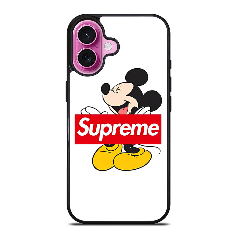 MICKEY MOUSE DISNEY SUPREME LOGO iPhone 16 Plus Case Cover MICKEY MOUSE DISNEY SUPREME LOGO iPhone 16 Plus Case Cover