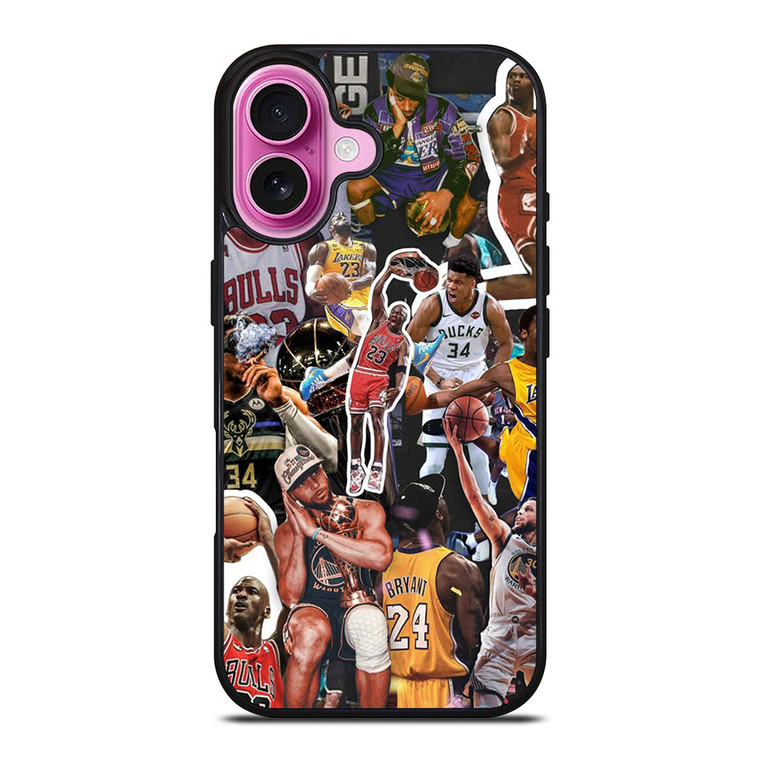 NBA BASKETBALL LEGENDS COLLAGE iPhone 16 Plus Case Cover NBA BASKETBALL LEGENDS COLLAGE iPhone 16 Plus Case Cover