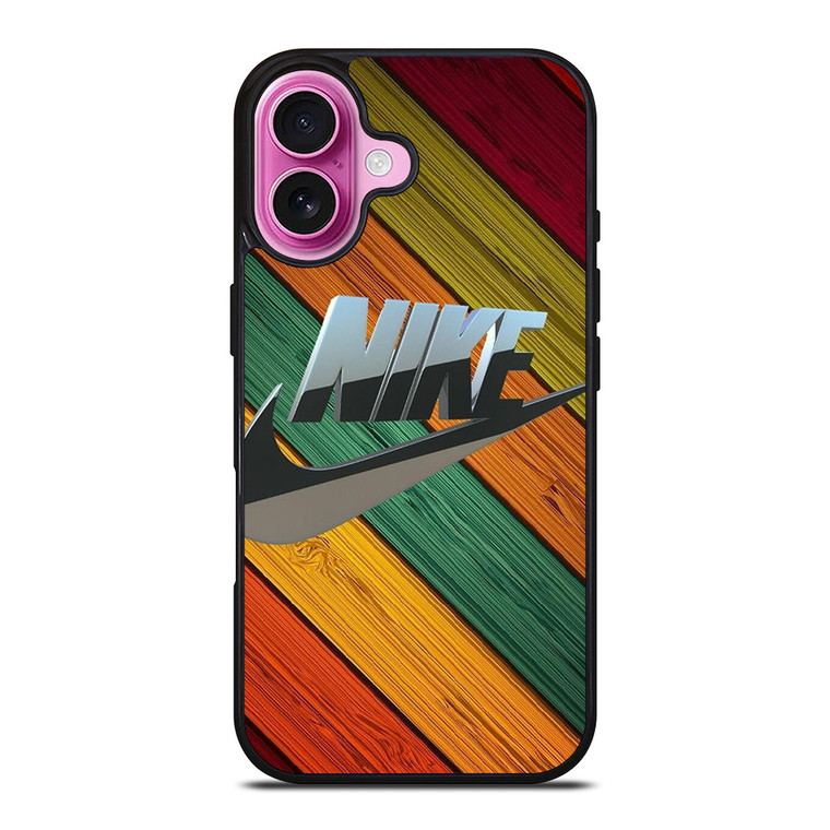 NIKE 3D WOOD LOGO iPhone 16 Plus Case Cover NIKE 3D WOOD LOGO iPhone 16 Plus Case Cover