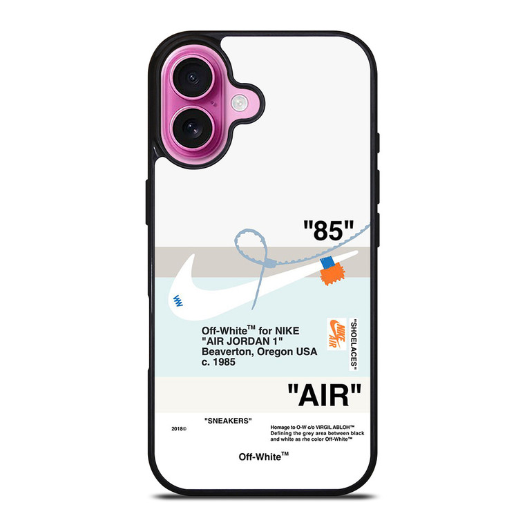 NIKE AIR JORDAN OFF WHITE iPhone 16 Plus Case Cover