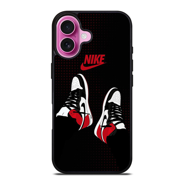 NIKE AIR JORDAN RETRO 1 RED iPhone 16 Plus Case Cover NIKE AIR JORDAN RETRO 1 RED iPhone 16 Plus Case Cover