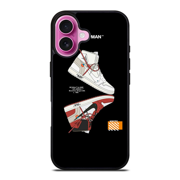 NIKE AIR JUMPMAN OFF WHITE SNEAKERS iPhone 16 Plus Case Cover NIKE AIR JUMPMAN OFF WHITE SNEAKERS iPhone 16 Plus Case Cover