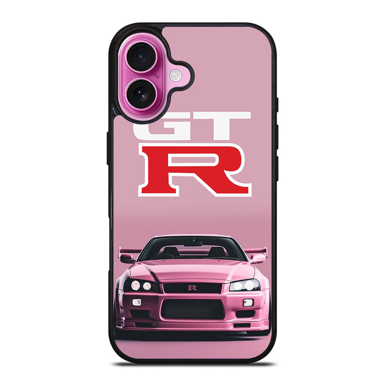 NISSAN GTR R34 PINK iPhone 16 Plus Case Cover