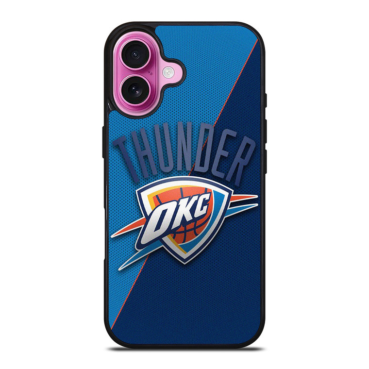 OKLAHOMA CITY THUNDER BASKET EMBLEM iPhone 16 Plus Case Cover