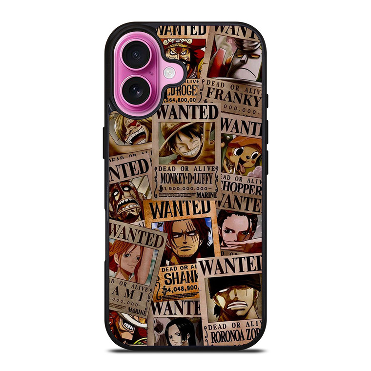 ONE PIECE WANTED POSTER COLLECTION iPhone 16 Plus Case Cover