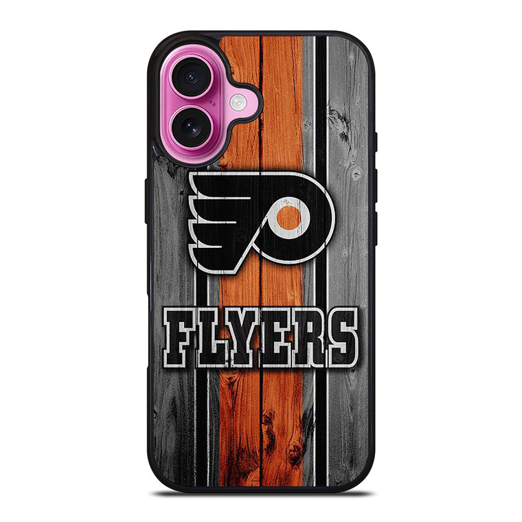 PHILADELPHIA FLYERS HOCKEY WOOD LOGO iPhone 16 Plus Case Cover