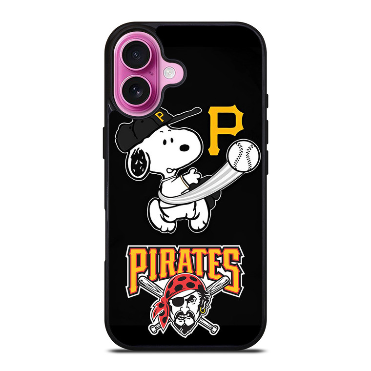 PITTSBURGH PIRATES SNOOPY BASEBALL iPhone 16 Plus Case Cover