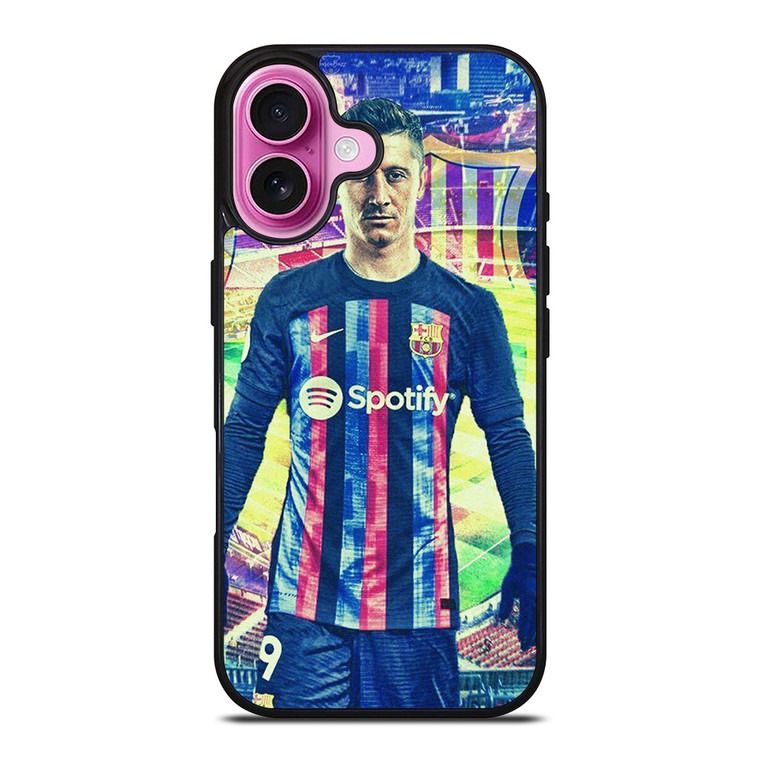 ROBERT LEWANDOWSKI FC BARCELONA iPhone 16 Plus Case Cover