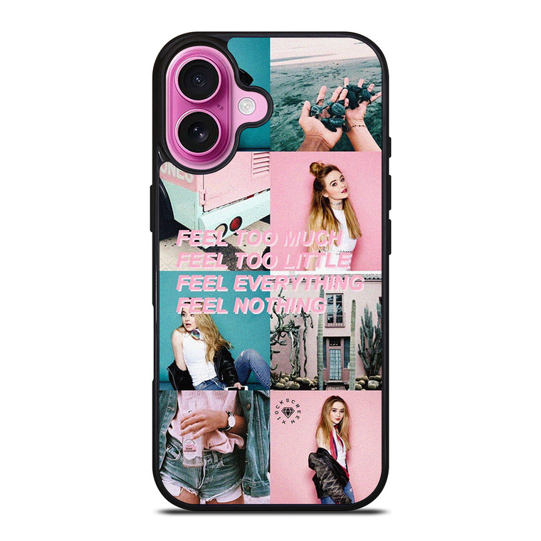 SABRINA CARPENTER FEEL COLLAGE iPhone 16 Plus Case Cover