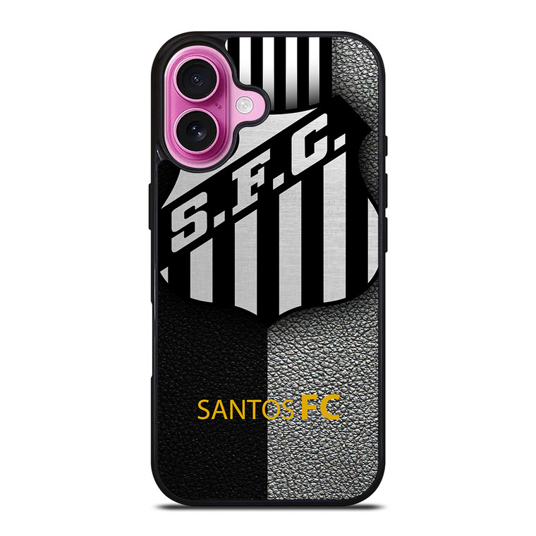 SANTOS FC FOOTBALL LEATHER LOGO iPhone 16 Plus Case Cover