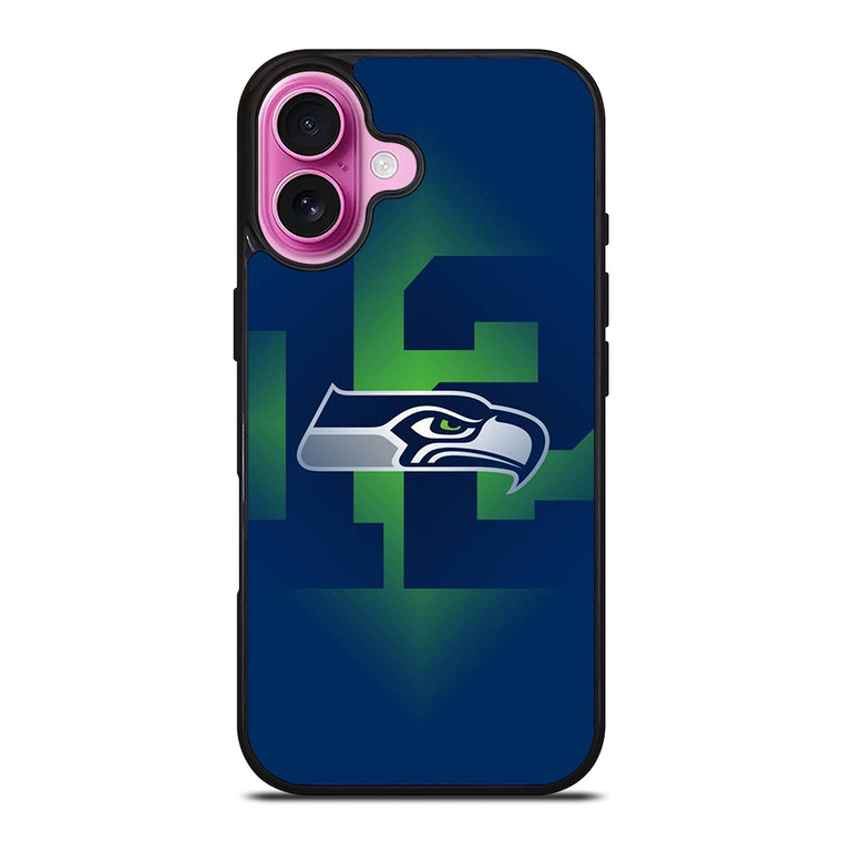 SEATTLE SEAHAWKS TWELVE MAN LOGO iPhone 16 Plus Case Cover