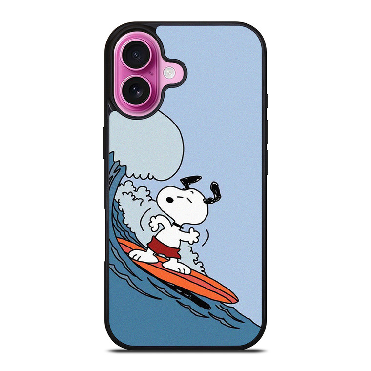 SNOOPY SURFING CARTOON iPhone 16 Plus Case Cover