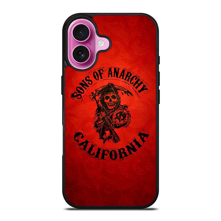 SONS OF ANARCHY CALIFORNIA RED iPhone 16 Plus Case Cover