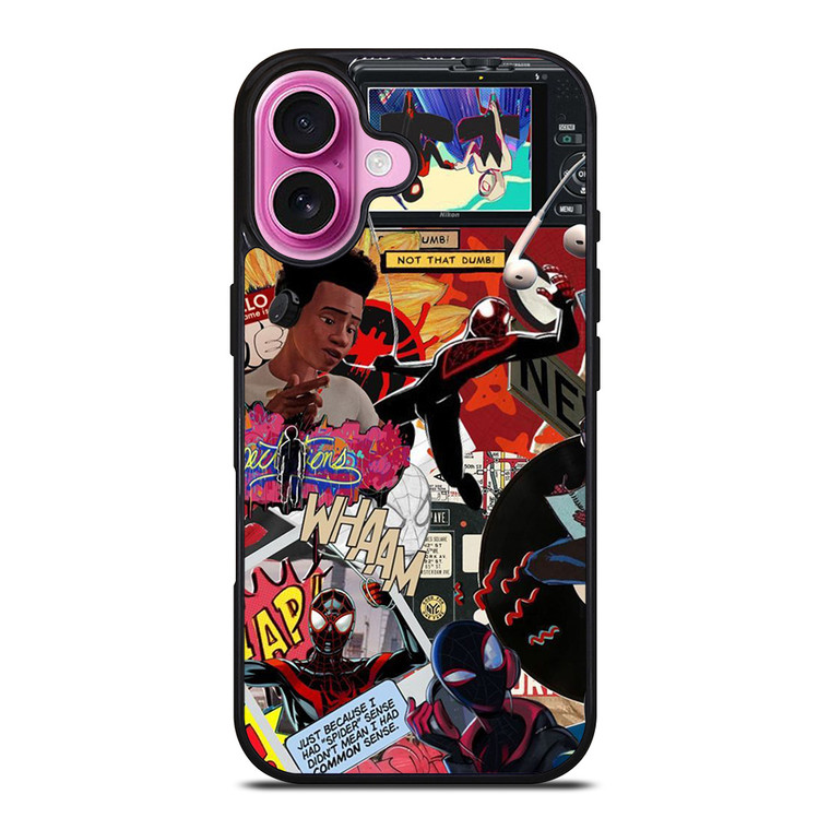 SPIDER-MAN MILES MORALES COLLAGE iPhone 16 Plus Case Cover