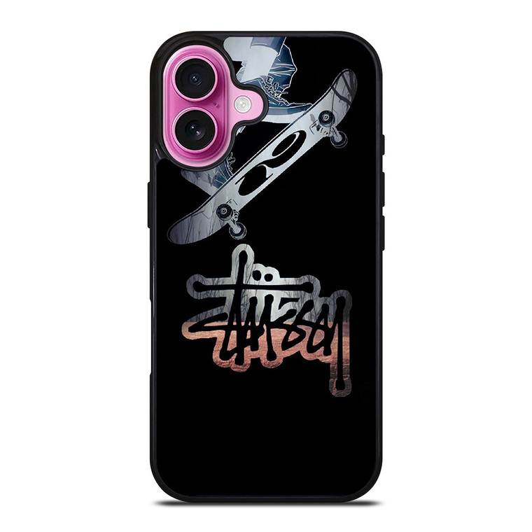 STUSSY SKATEBOARD LOGO iPhone 16 Plus Case Cover STUSSY SKATEBOARD LOGO iPhone 16 Plus Case Cover