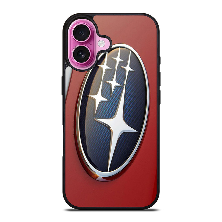 SUBARU CAR RED EMBLEM iPhone 16 Plus Case Cover