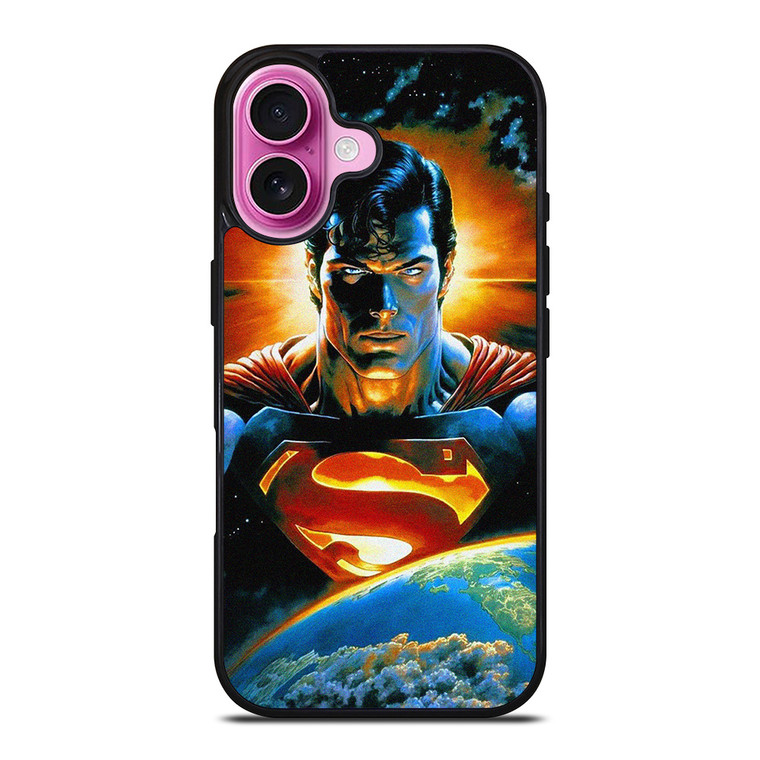 SUPERMAN WORLD CARTOON iPhone 16 Plus Case Cover