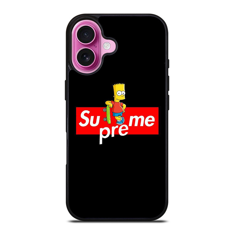 SUPREME BART SIMPSONS SKATER iPhone 16 Plus Case Cover