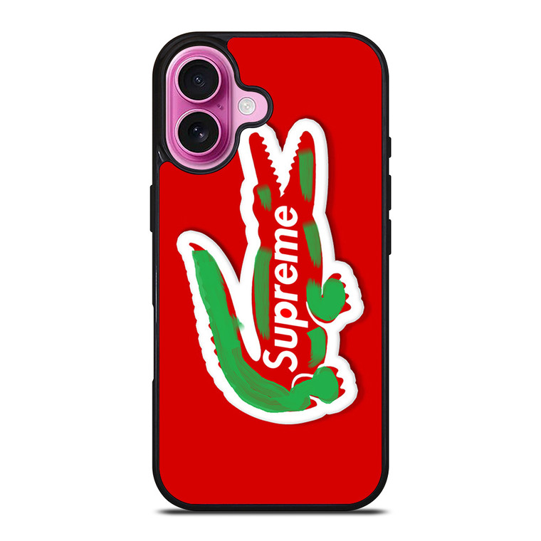 SUPREME X LACOSTE SYMBOL iPhone 16 Plus Case Cover SUPREME X LACOSTE SYMBOL iPhone 16 Plus Case Cover