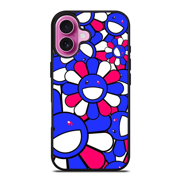 TAKASHI MURAKAMI BLUE PINK iPhone 16 Plus Case Cover TAKASHI MURAKAMI BLUE PINK iPhone 16 Plus Case Cover