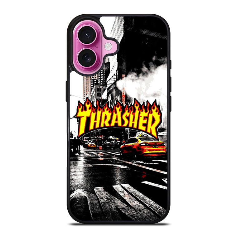 THRASHER SKATEBOARD NEW YORK LOGO iPhone 16 Plus Case Cover
